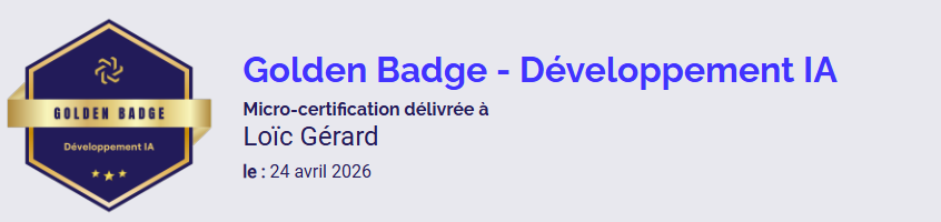 Golden Badge - Développement IA